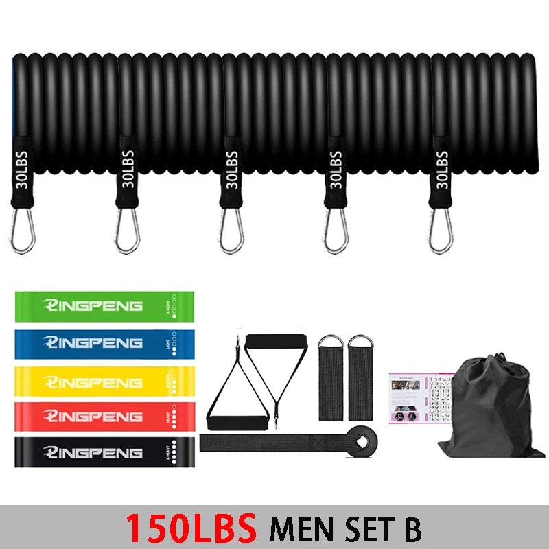 Elevate Your Workout with the Ultimate Fitness Resistance Rubber Band Yoga Elastic Bar Set – Perfect for Pilates and Strength Training!