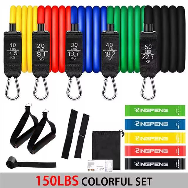 Elevate Your Workout with the Ultimate Fitness Resistance Rubber Band Yoga Elastic Bar Set – Perfect for Pilates and Strength Training!