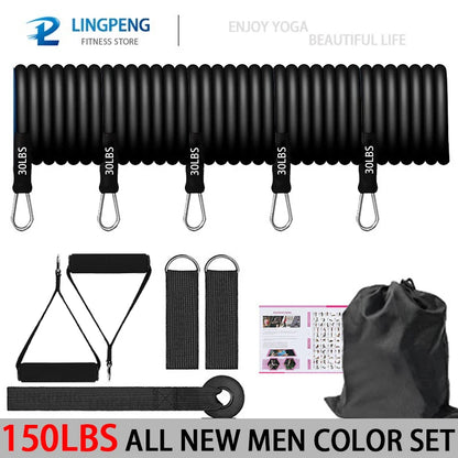 Elevate Your Workout with the Ultimate Fitness Resistance Rubber Band Yoga Elastic Bar Set – Perfect for Pilates and Strength Training!