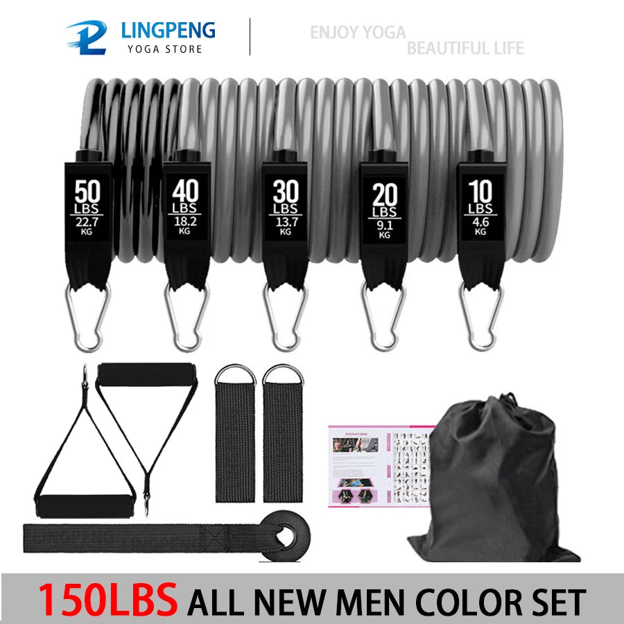 Elevate Your Workout with the Ultimate Fitness Resistance Rubber Band Yoga Elastic Bar Set – Perfect for Pilates and Strength Training!