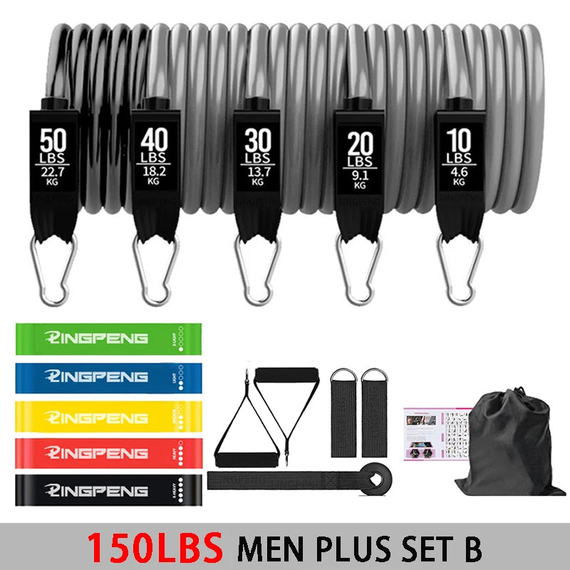 Elevate Your Workout with the Ultimate Fitness Resistance Rubber Band Yoga Elastic Bar Set – Perfect for Pilates and Strength Training!