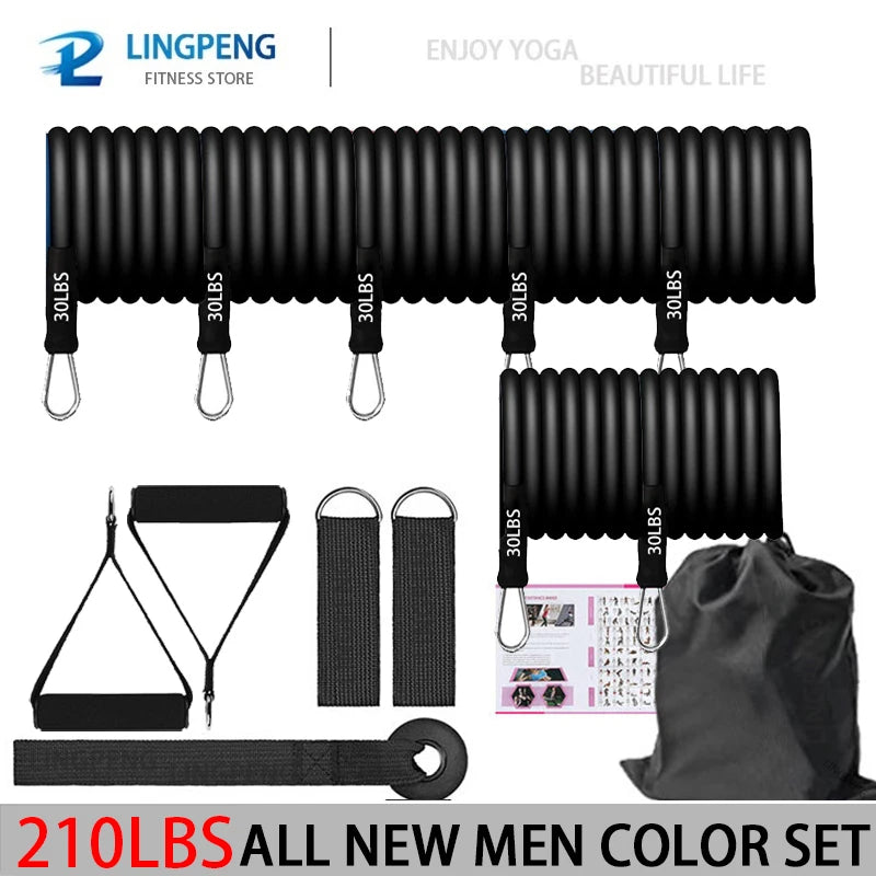 Elevate Your Workout with the Ultimate Fitness Resistance Rubber Band Yoga Elastic Bar Set – Perfect for Pilates and Strength Training!