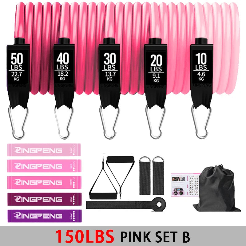 Elevate Your Workout with the Ultimate Fitness Resistance Rubber Band Yoga Elastic Bar Set – Perfect for Pilates and Strength Training!