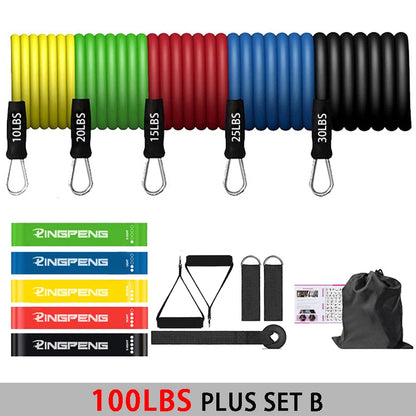 Elevate Your Workout with the Ultimate Fitness Resistance Rubber Band Yoga Elastic Bar Set – Perfect for Pilates and Strength Training!