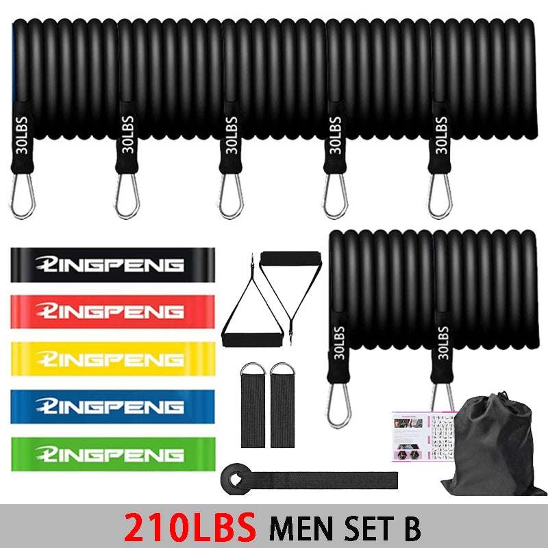 Elevate Your Workout with the Ultimate Fitness Resistance Rubber Band Yoga Elastic Bar Set – Perfect for Pilates and Strength Training!