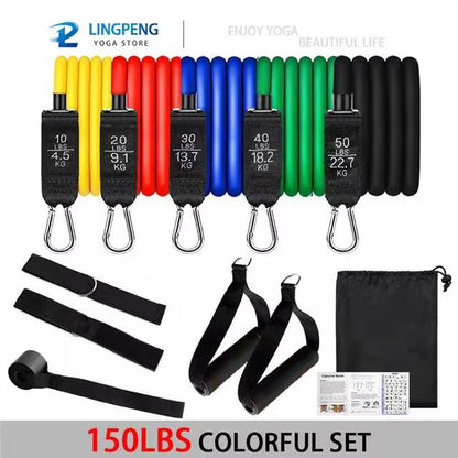 Elevate Your Workout with the Ultimate Fitness Resistance Rubber Band Yoga Elastic Bar Set – Perfect for Pilates and Strength Training!