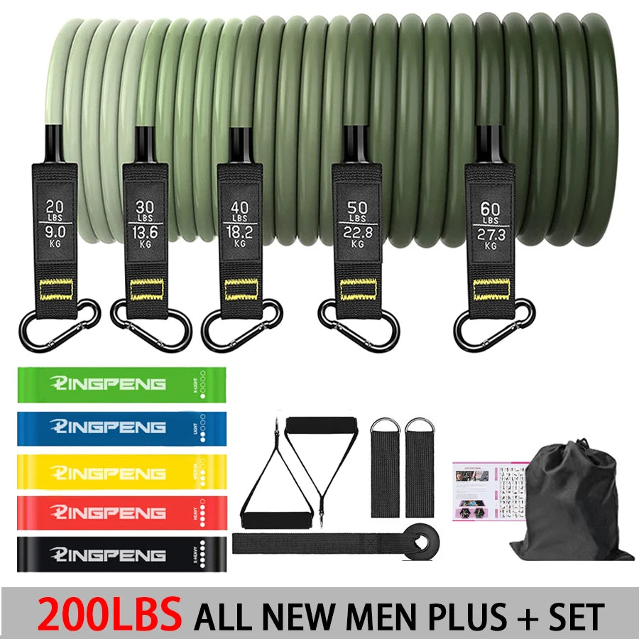 Elevate Your Workout with the Ultimate Fitness Resistance Rubber Band Yoga Elastic Bar Set – Perfect for Pilates and Strength Training!